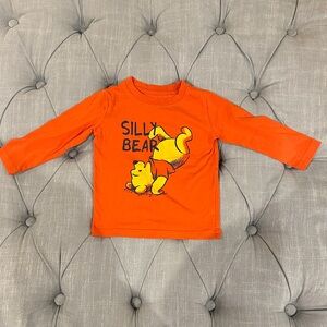 Disney Orange Silly Bear Long Sleeve Shirt